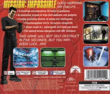 Mission - Impossible (US) box cover back